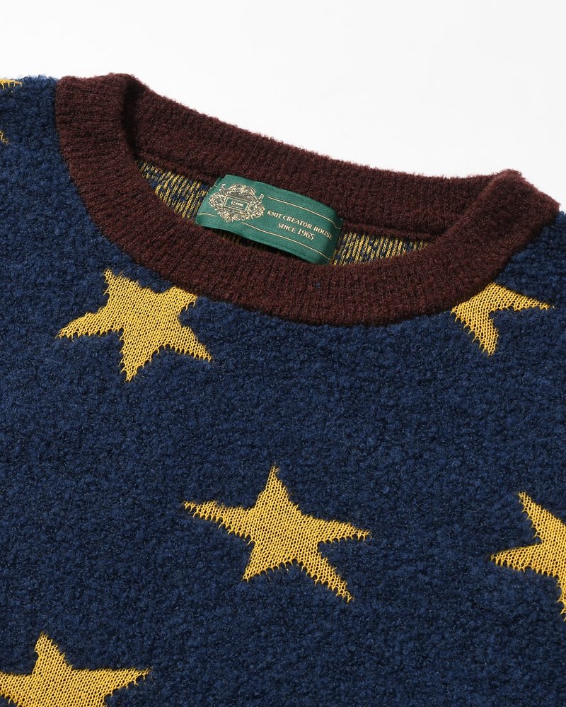 TOO MANY STARS SWEATER -NAVY-