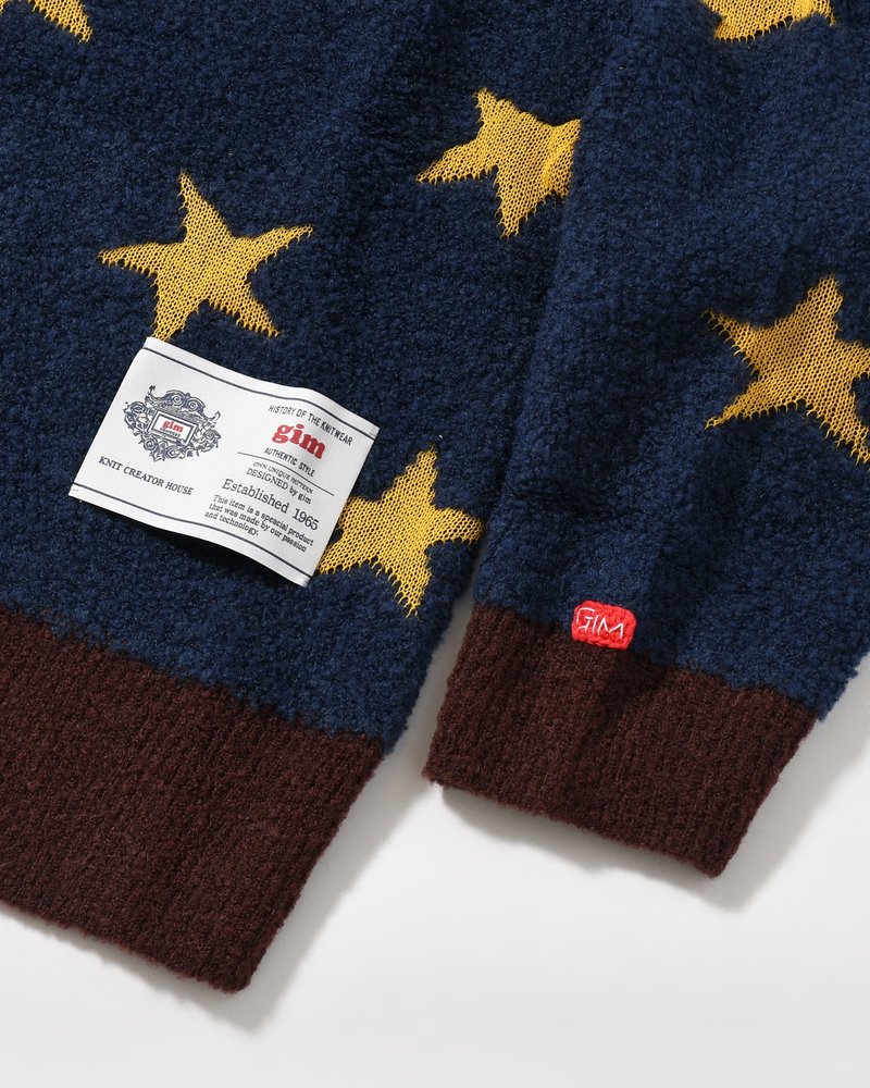 TOO MANY STARS SWEATER -NAVY-
