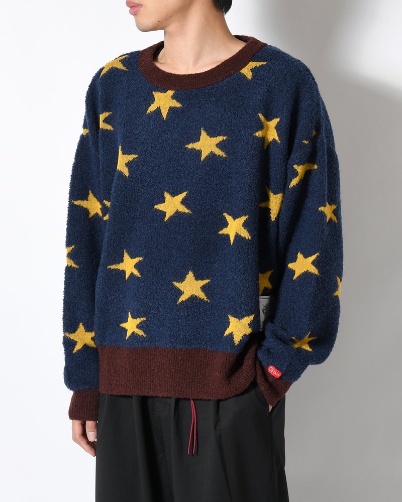 TOO MANY STARS SWEATER -NAVY-