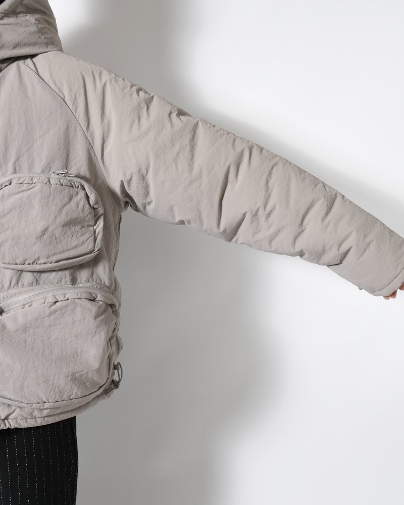 CPG MULTI POCKET PUFF JACKET -GRAY-