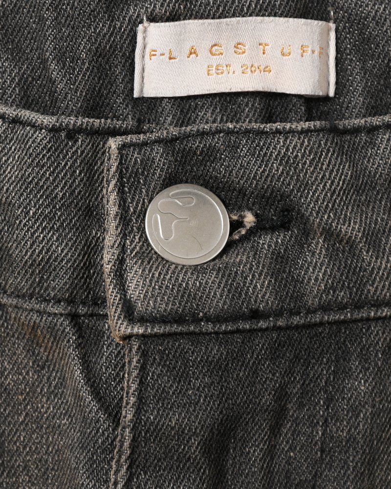 5POCKET DENIM BAGGY TROUSER -BLACK-