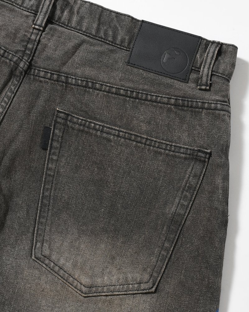 5POCKET DENIM BAGGY TROUSER -BLACK-