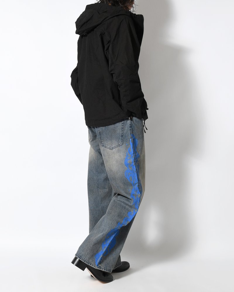 5POCKET DENIM BAGGY TROUSER -INDIGO-