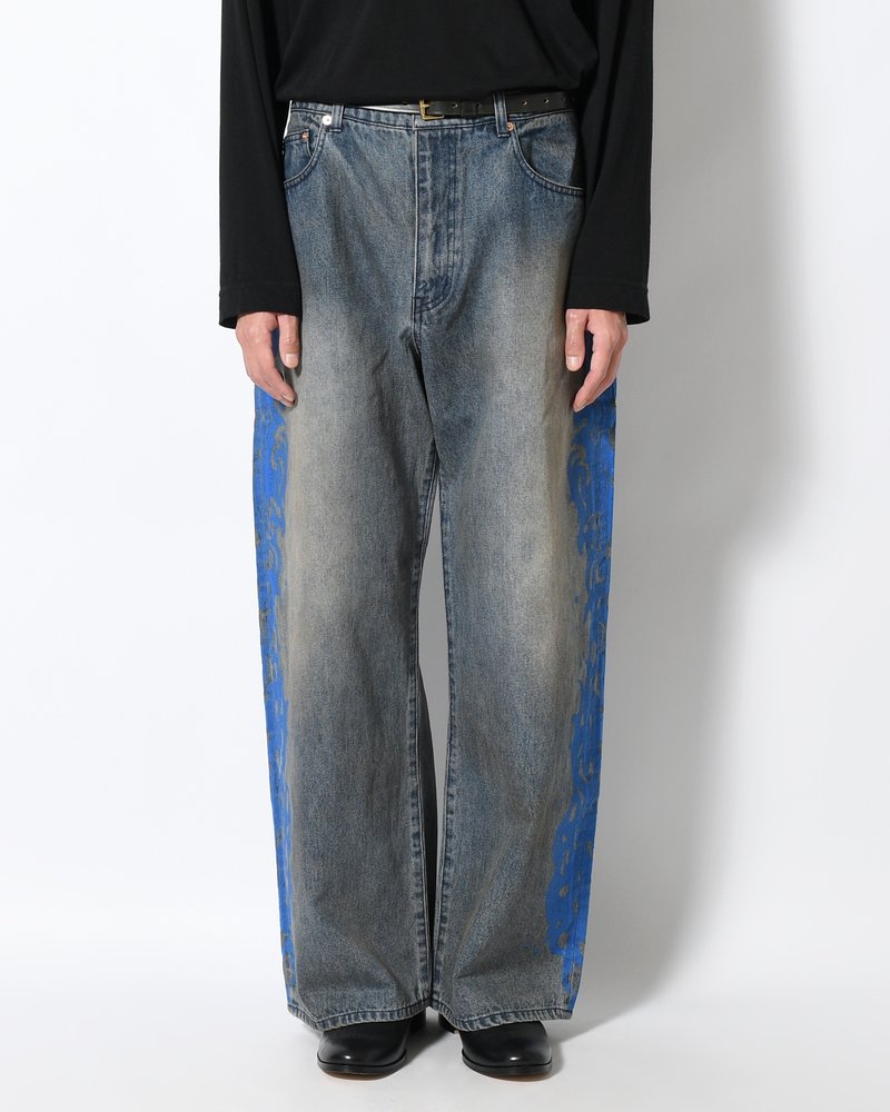 5POCKET DENIM BAGGY TROUSER -INDIGO-