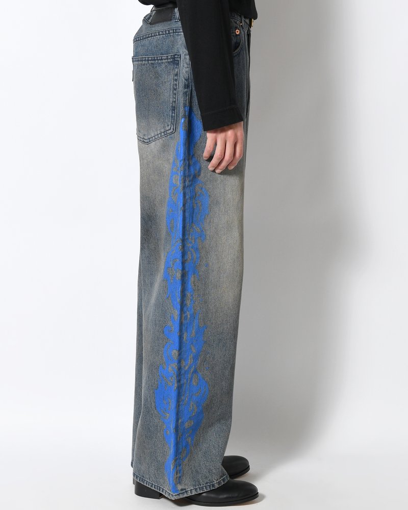 5POCKET DENIM BAGGY TROUSER -INDIGO-