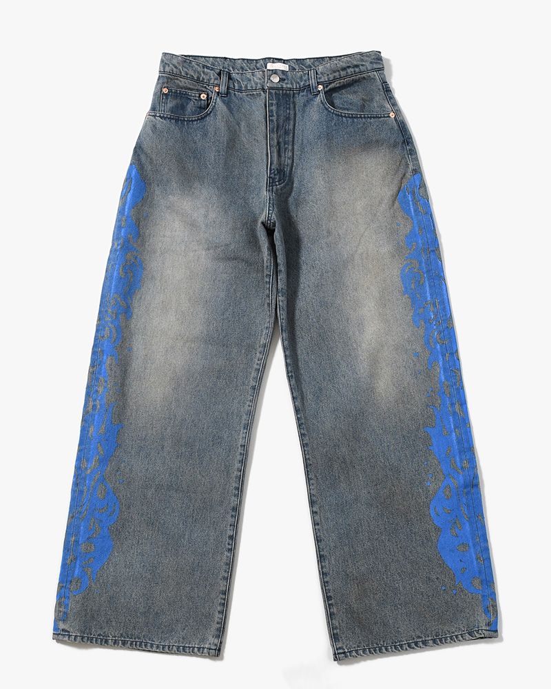 5POCKET DENIM BAGGY TROUSER -INDIGO-