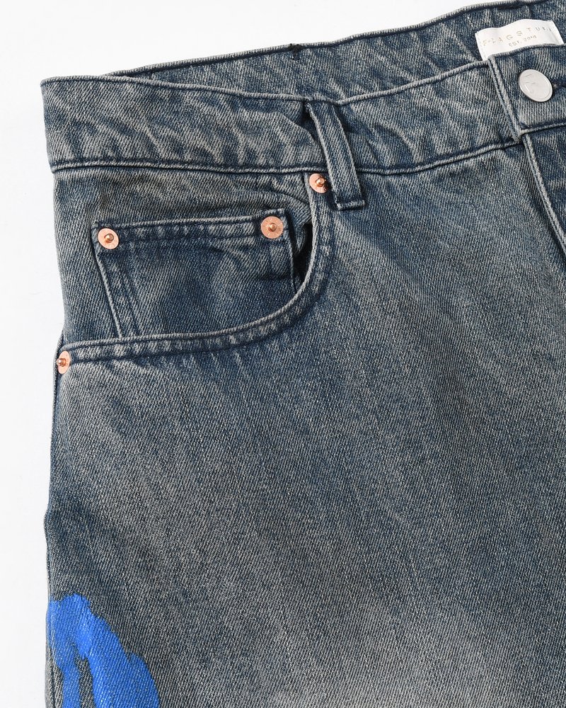 5POCKET DENIM BAGGY TROUSER -INDIGO-