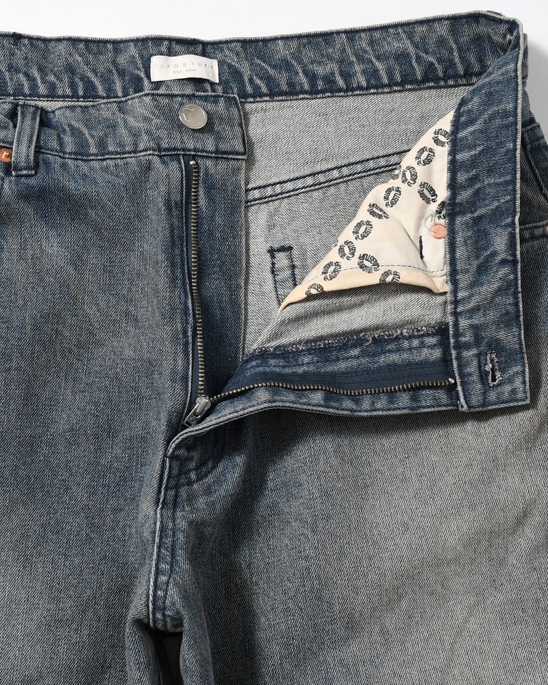 5POCKET DENIM BAGGY TROUSER -INDIGO-