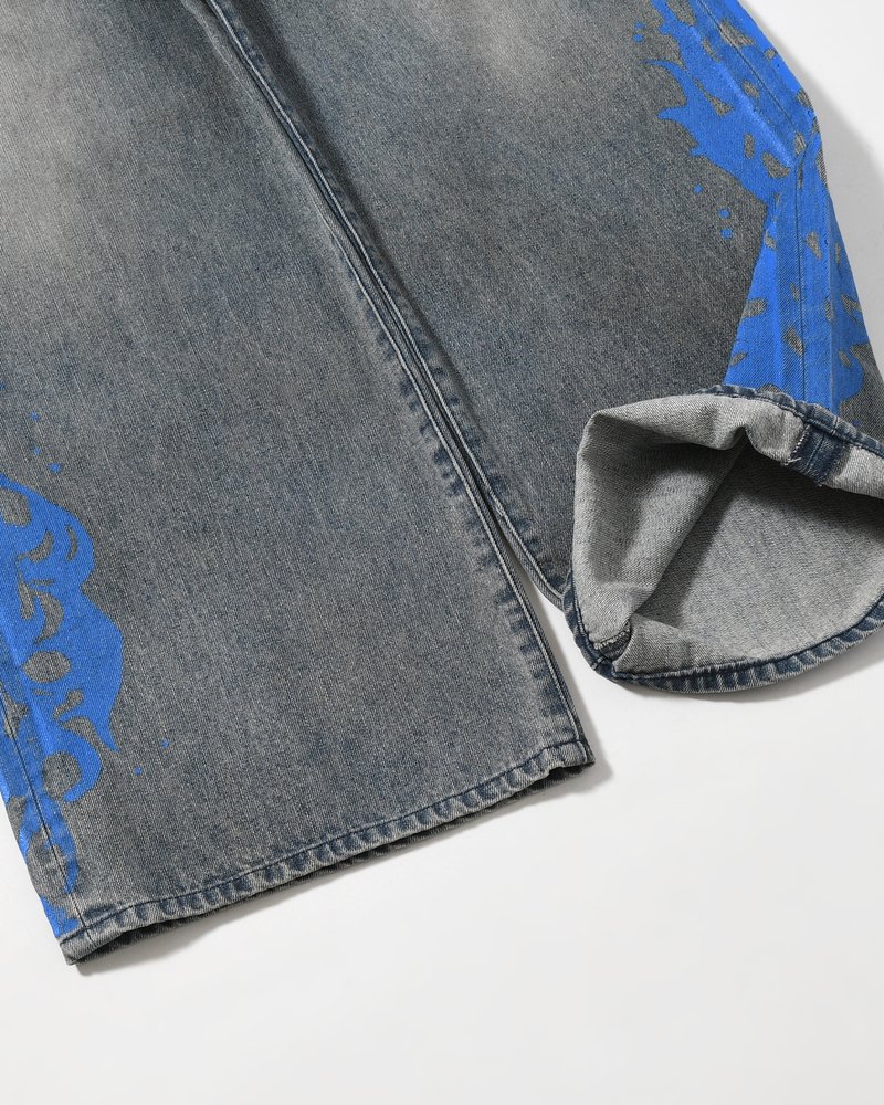 5POCKET DENIM BAGGY TROUSER -INDIGO-