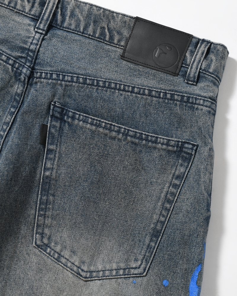 5POCKET DENIM BAGGY TROUSER -INDIGO-