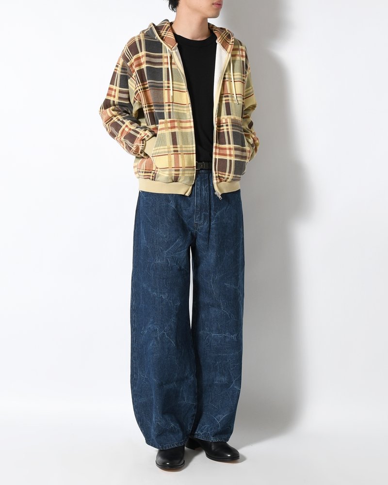 DENIM BALLOON TROUSER(WASHED) -INDIGO-