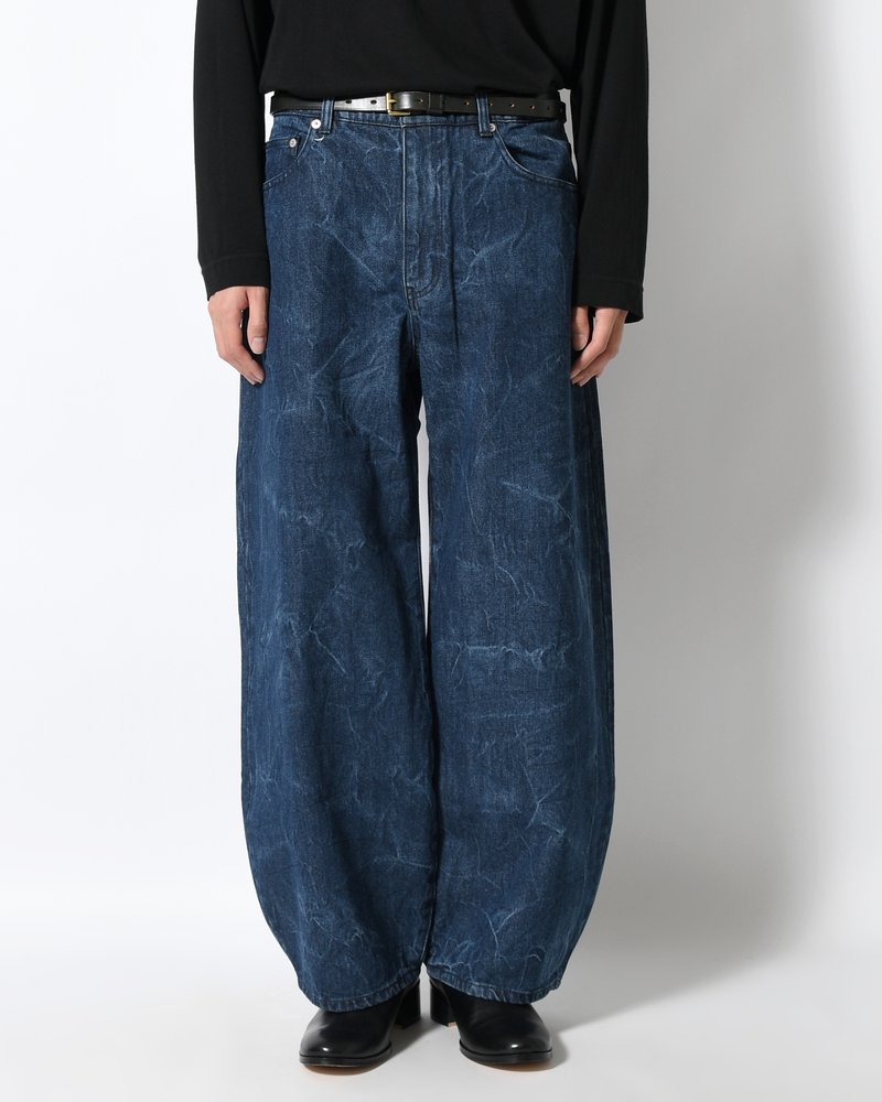 DENIM BALLOON TROUSER(WASHED) -INDIGO-