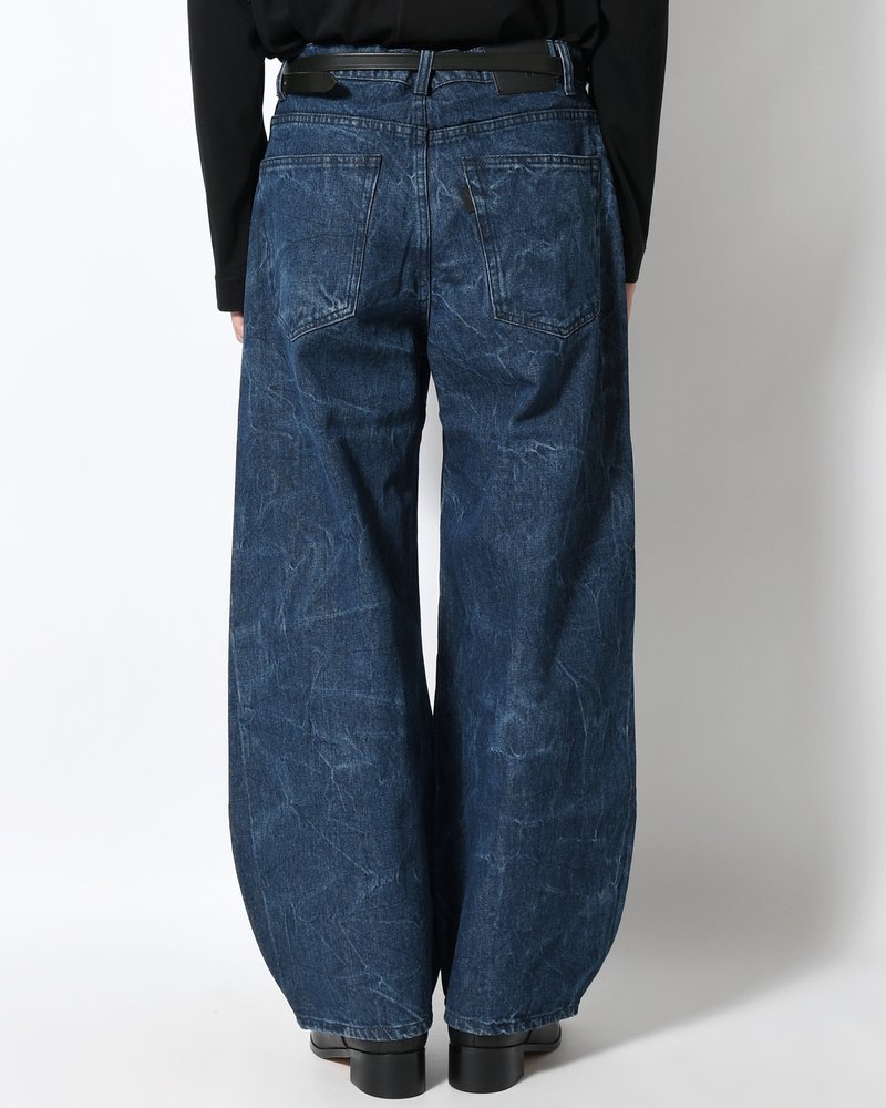DENIM BALLOON TROUSER(WASHED) -INDIGO-