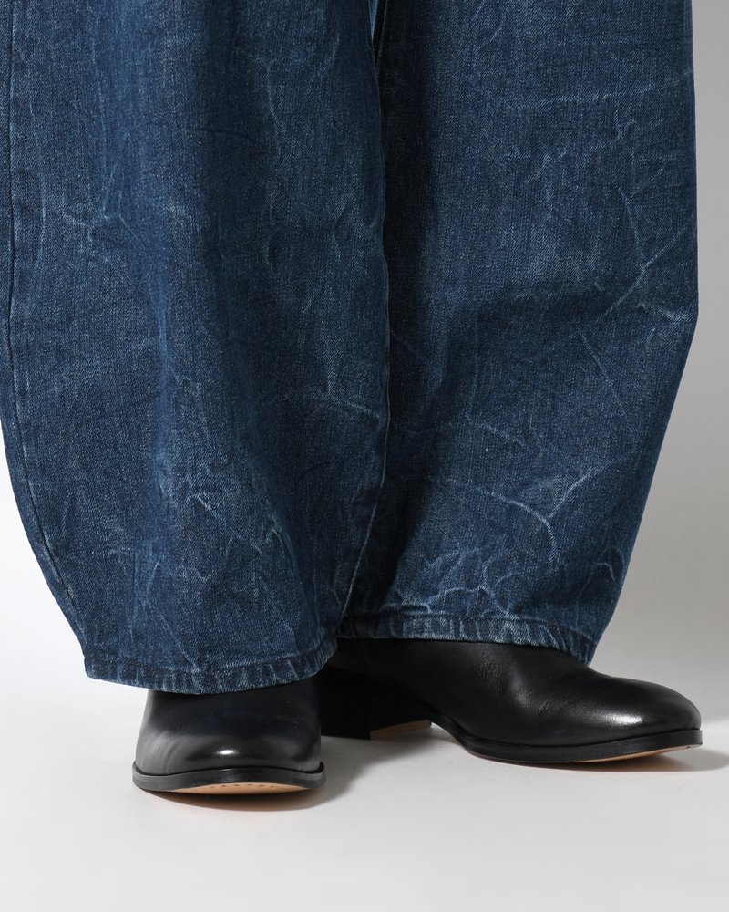 DENIM BALLOON TROUSER(WASHED) -INDIGO-
