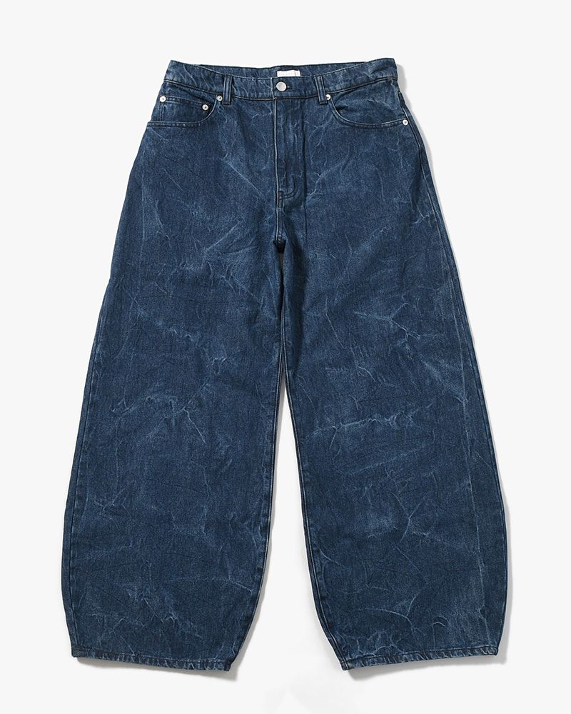 DENIM BALLOON TROUSER(WASHED) -INDIGO-