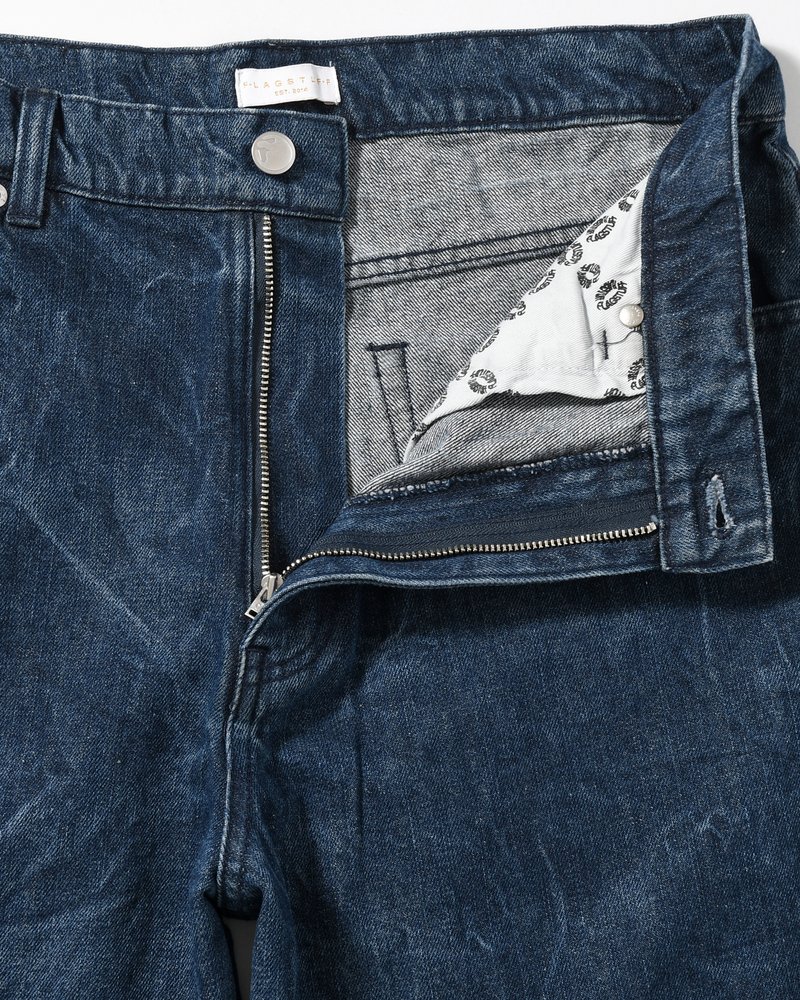 DENIM BALLOON TROUSER(WASHED) -INDIGO-