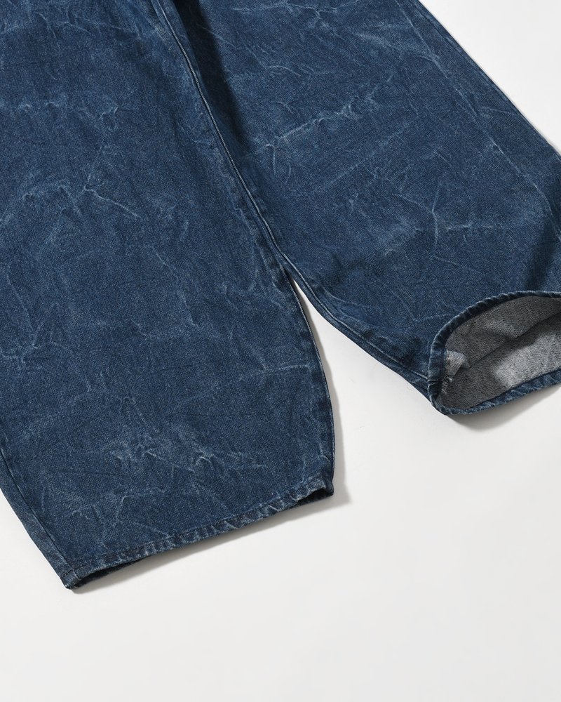 DENIM BALLOON TROUSER(WASHED) -INDIGO-