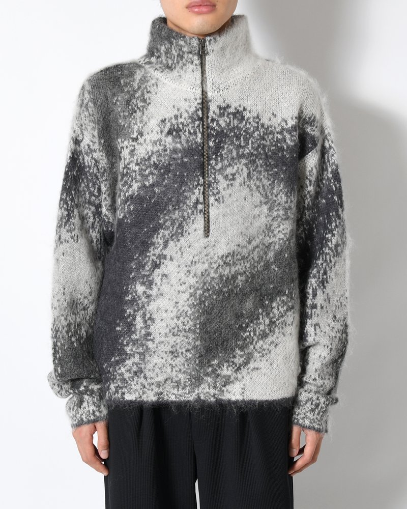 GRADATION H/Z SWEATER -BLACK-