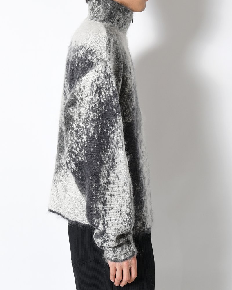 GRADATION H/Z SWEATER -BLACK-