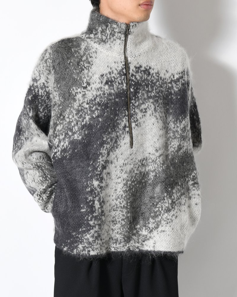 GRADATION H/Z SWEATER -BLACK-