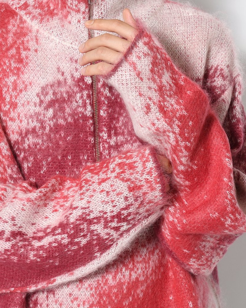 GRADATION H/Z SWEATER -RED-