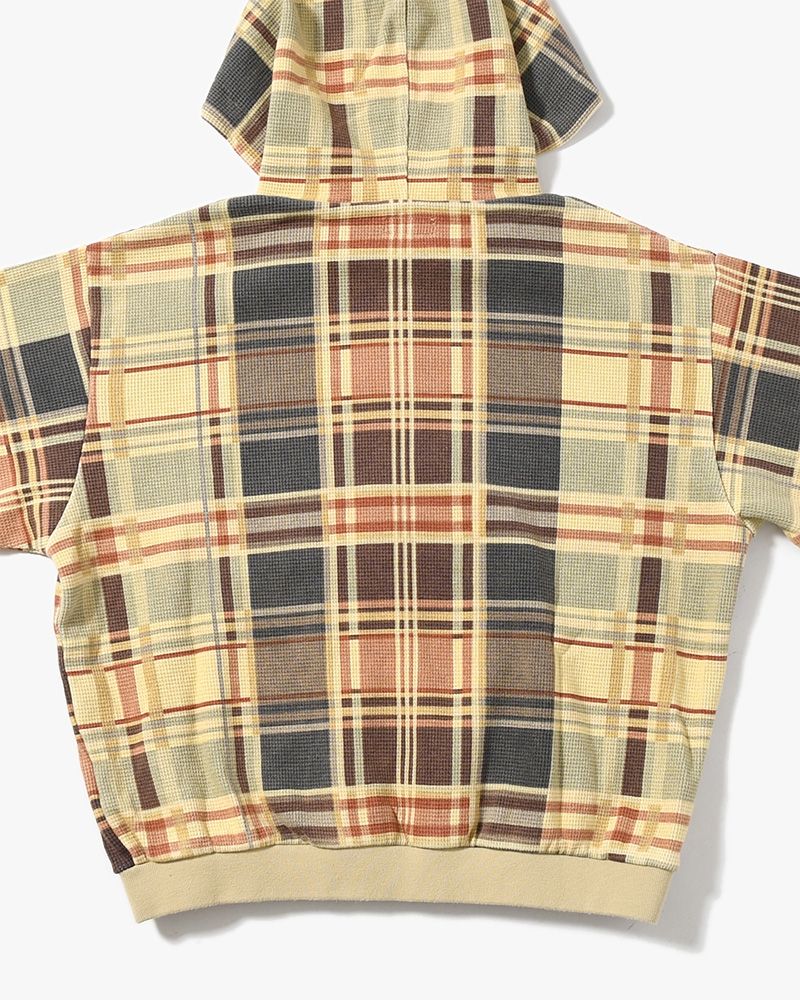 CROPPED THERMAL HOODIE -BEIGE-