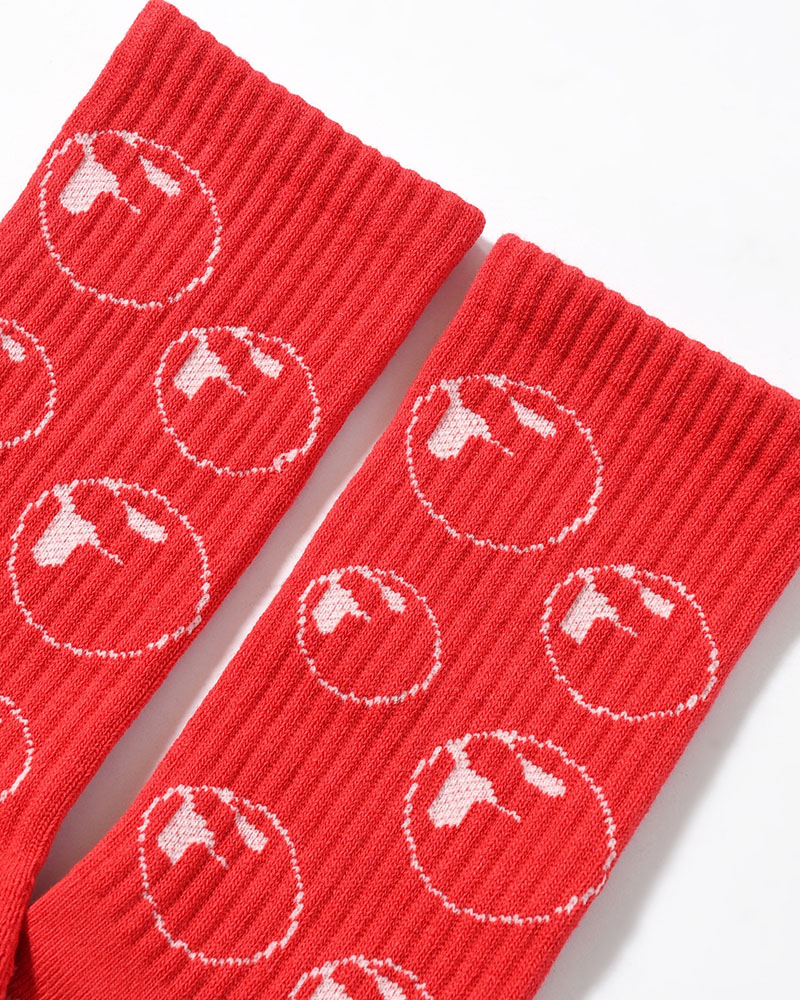 SYMBOL LOGO SOCKS -RED-