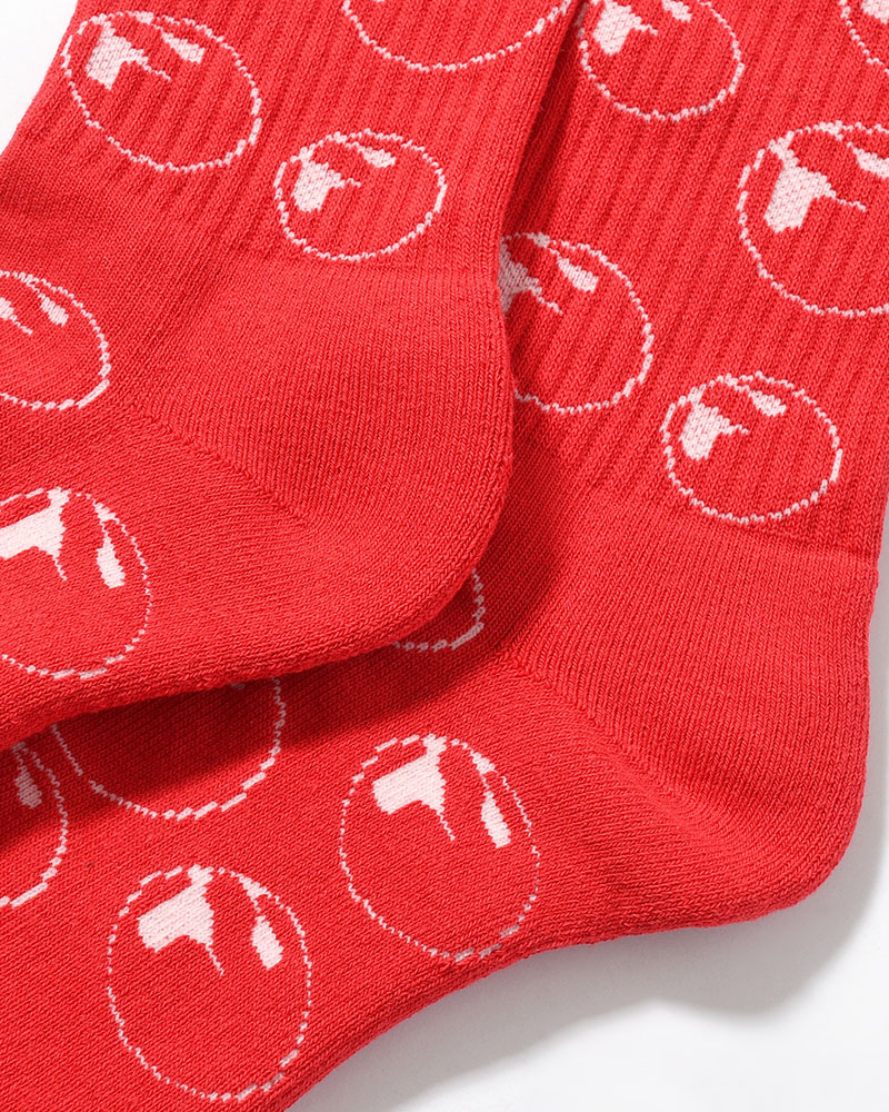 SYMBOL LOGO SOCKS -RED-