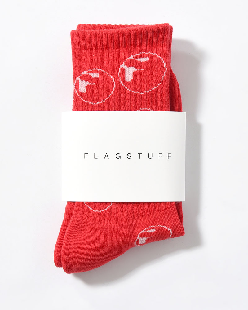 SYMBOL LOGO SOCKS -RED-
