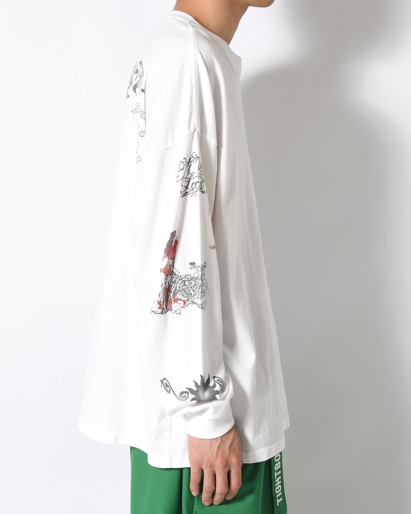 RODMAN L/S TEE -WHITE-