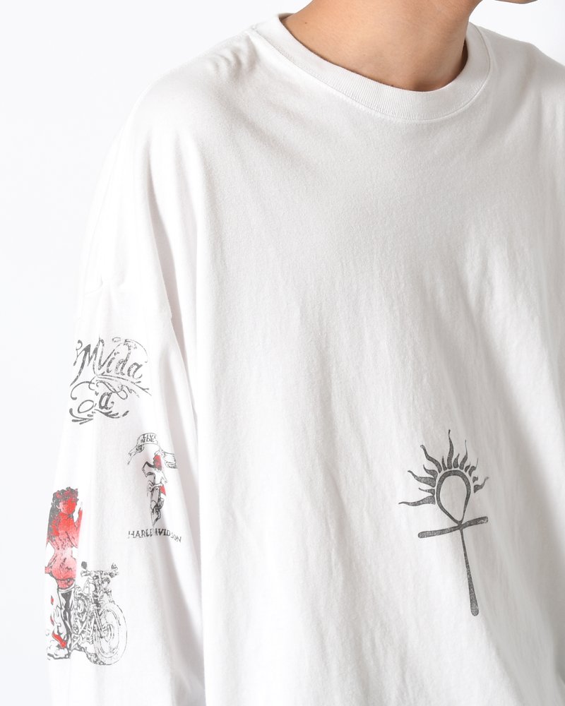 RODMAN L/S TEE -WHITE-