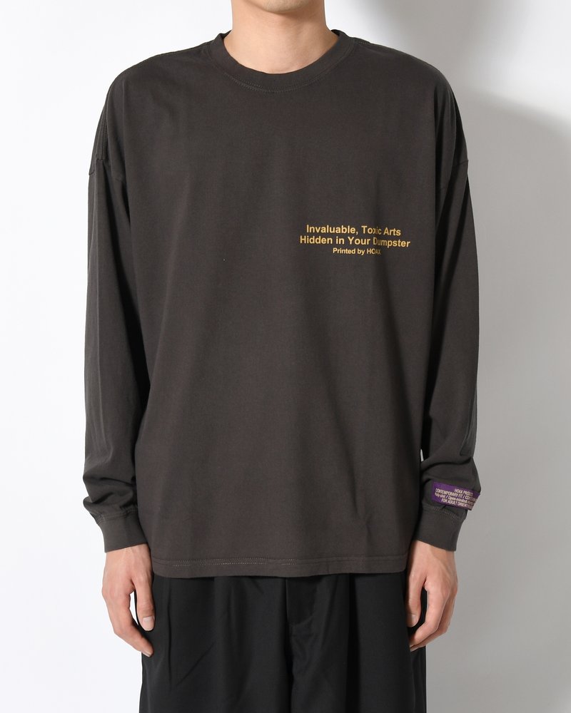 DUMPSTER L/S TEE -CHARCOAL-