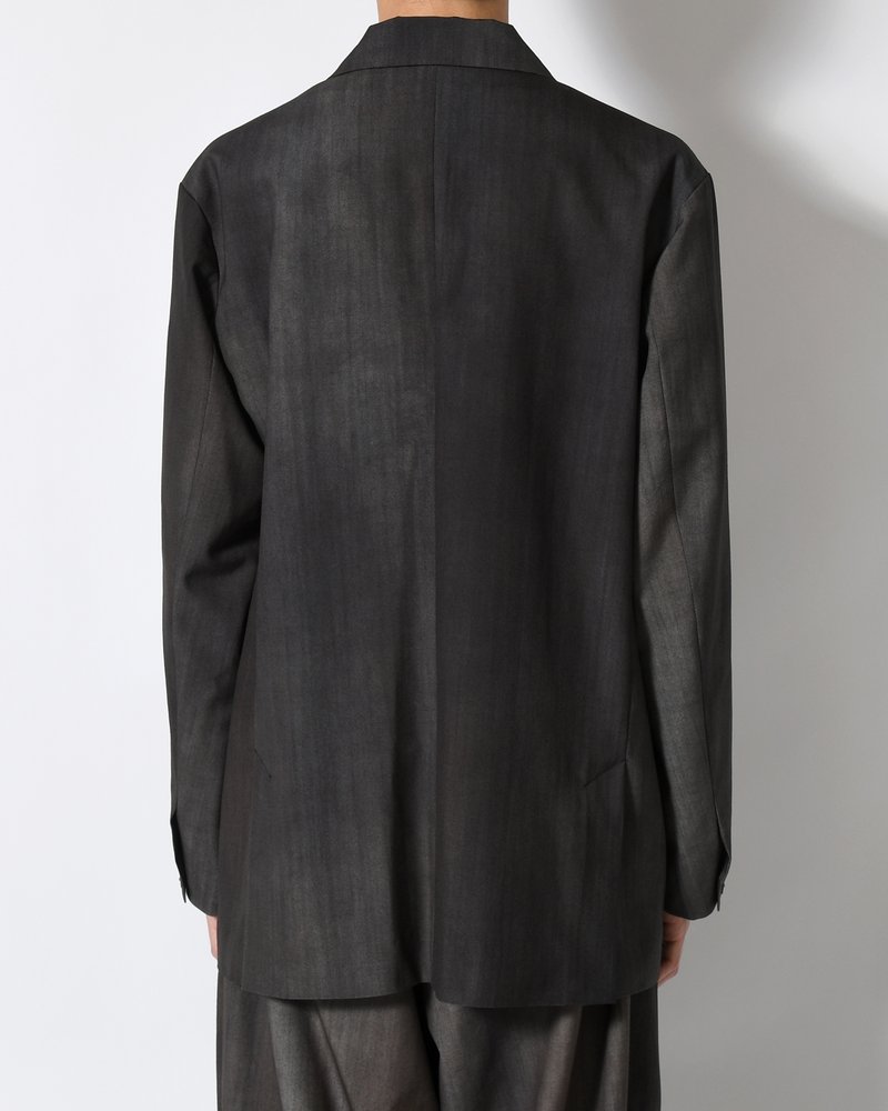 THROAT TAB 2B JACKET Bishu Japan Flow dyeing FAB -SUMI-