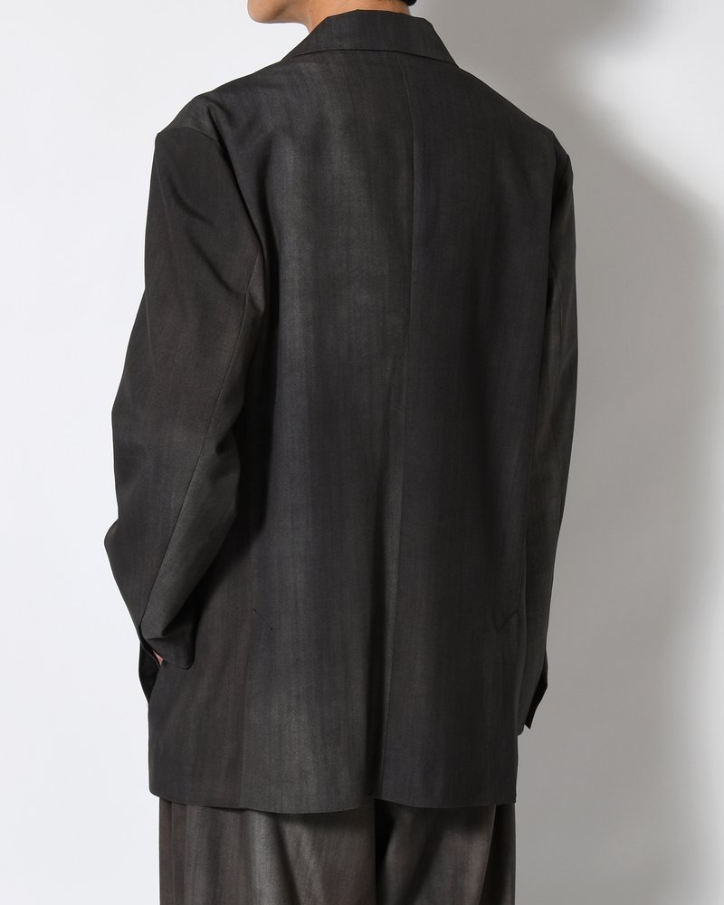 THROAT TAB 2B JACKET Bishu Japan Flow dyeing FAB -SUMI-
