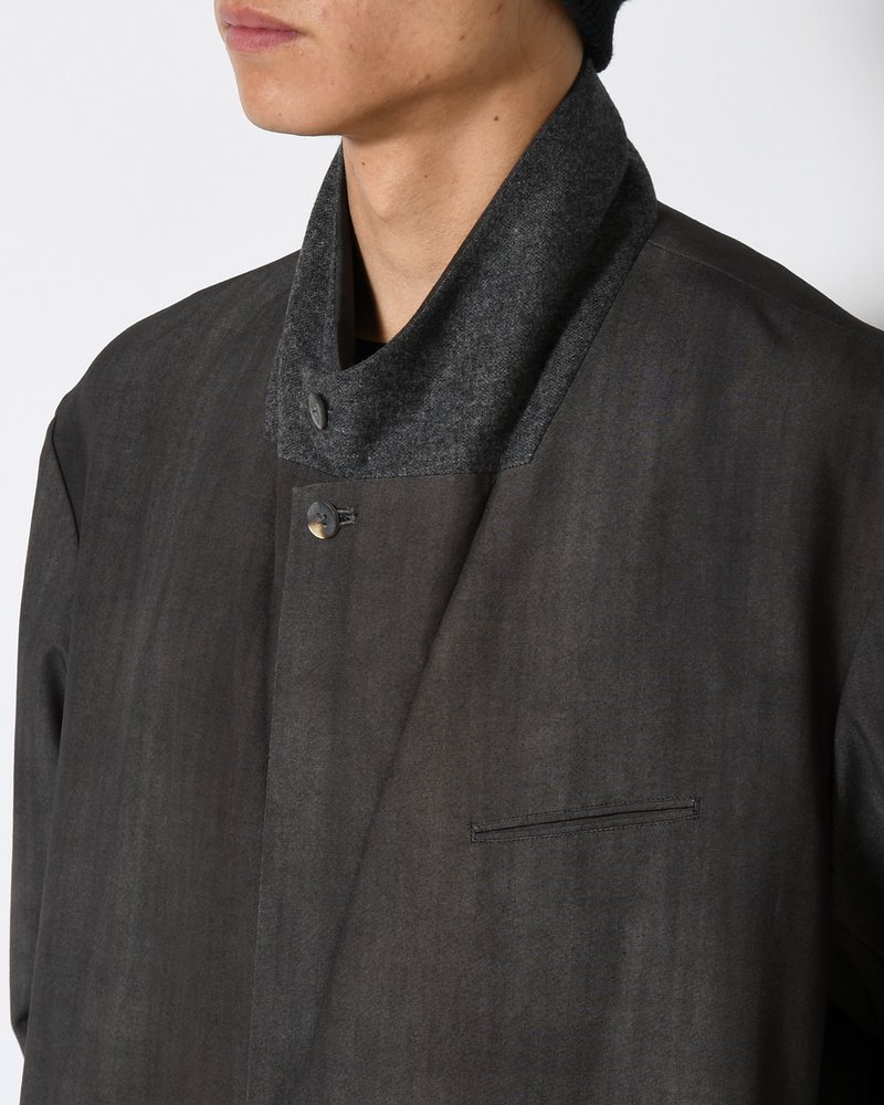 THROAT TAB 2B JACKET Bishu Japan Flow dyeing FAB -SUMI-
