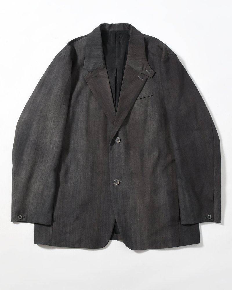 THROAT TAB 2B JACKET Bishu Japan Flow dyeing FAB -SUMI-