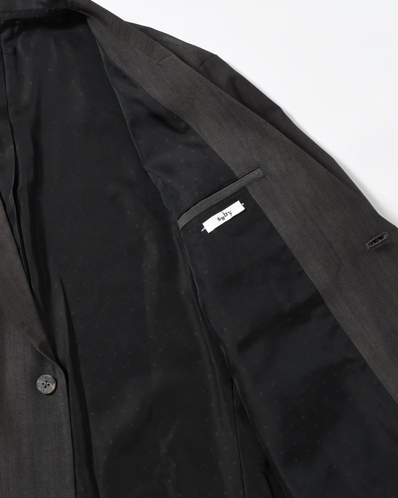 THROAT TAB 2B JACKET Bishu Japan Flow dyeing FAB -SUMI-