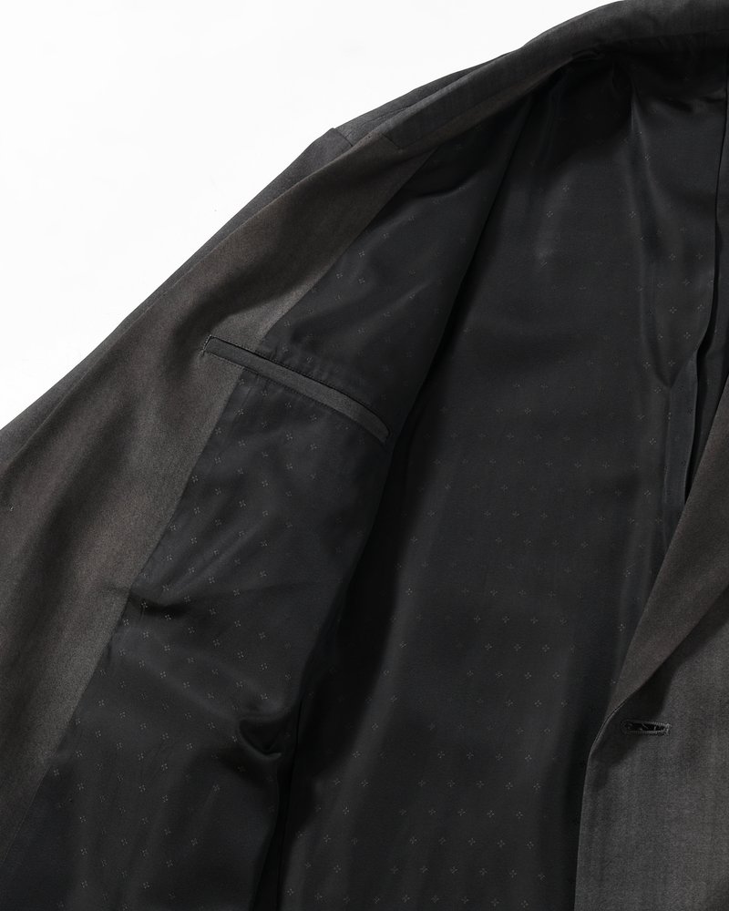 THROAT TAB 2B JACKET Bishu Japan Flow dyeing FAB -SUMI-