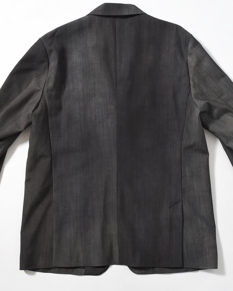 THROAT TAB 2B JACKET Bishu Japan Flow dyeing FAB -SUMI-