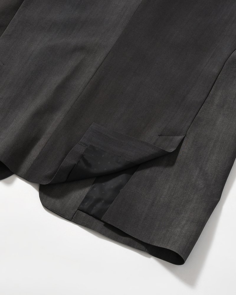 THROAT TAB 2B JACKET Bishu Japan Flow dyeing FAB -SUMI-