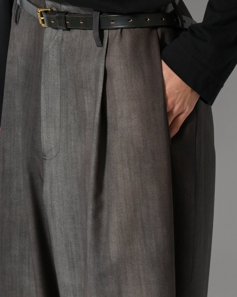 TWO TUCK TROUSERS Bishu Japan Flow dyeing FAB -SUMI-