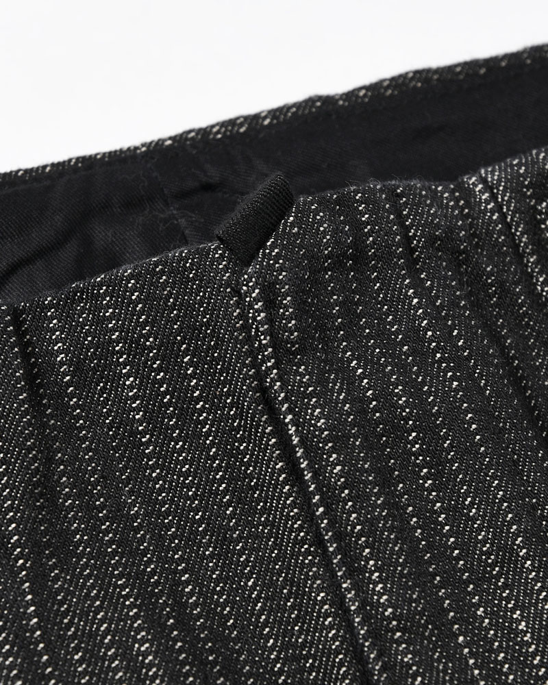 TUCK-BAGGY TYPE 3 Stripe Jacquard Denim One Wash -BLACK-