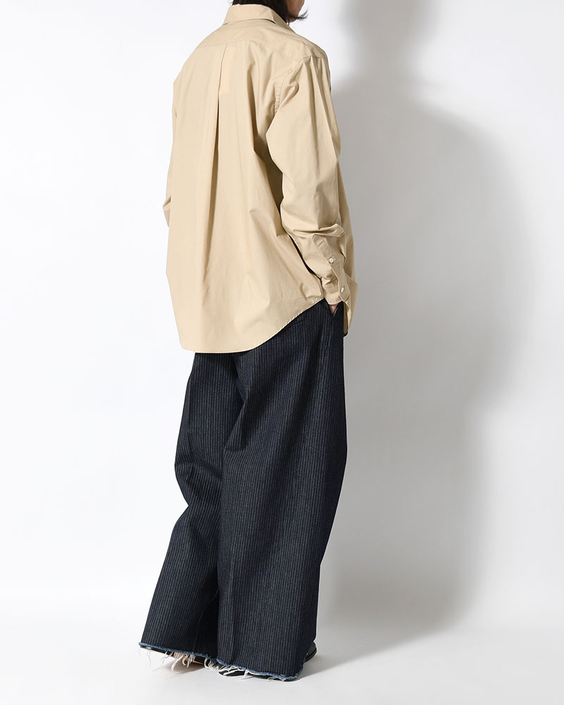 TUCK-BAGGY TYPE 3 Stripe Jacquard Denim One Wash -INDIGO-