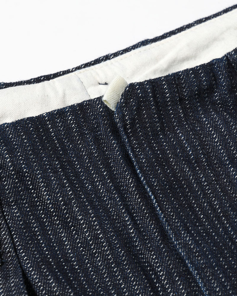 TUCK-BAGGY TYPE 3 Stripe Jacquard Denim One Wash -INDIGO-