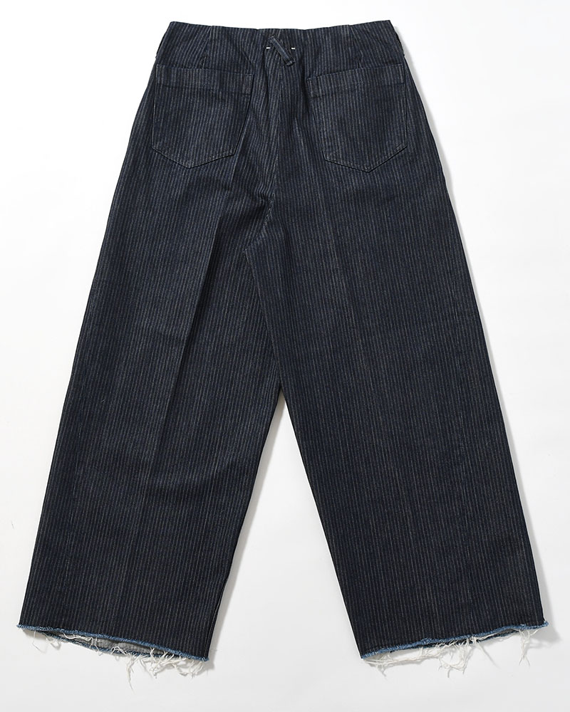 TUCK-BAGGY TYPE 3 Stripe Jacquard Denim One Wash -INDIGO-
