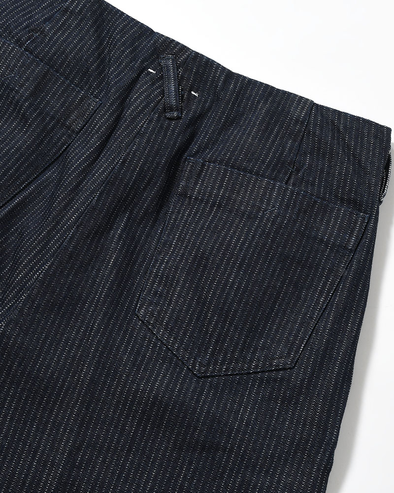 TUCK-BAGGY TYPE 3 Stripe Jacquard Denim One Wash -INDIGO-