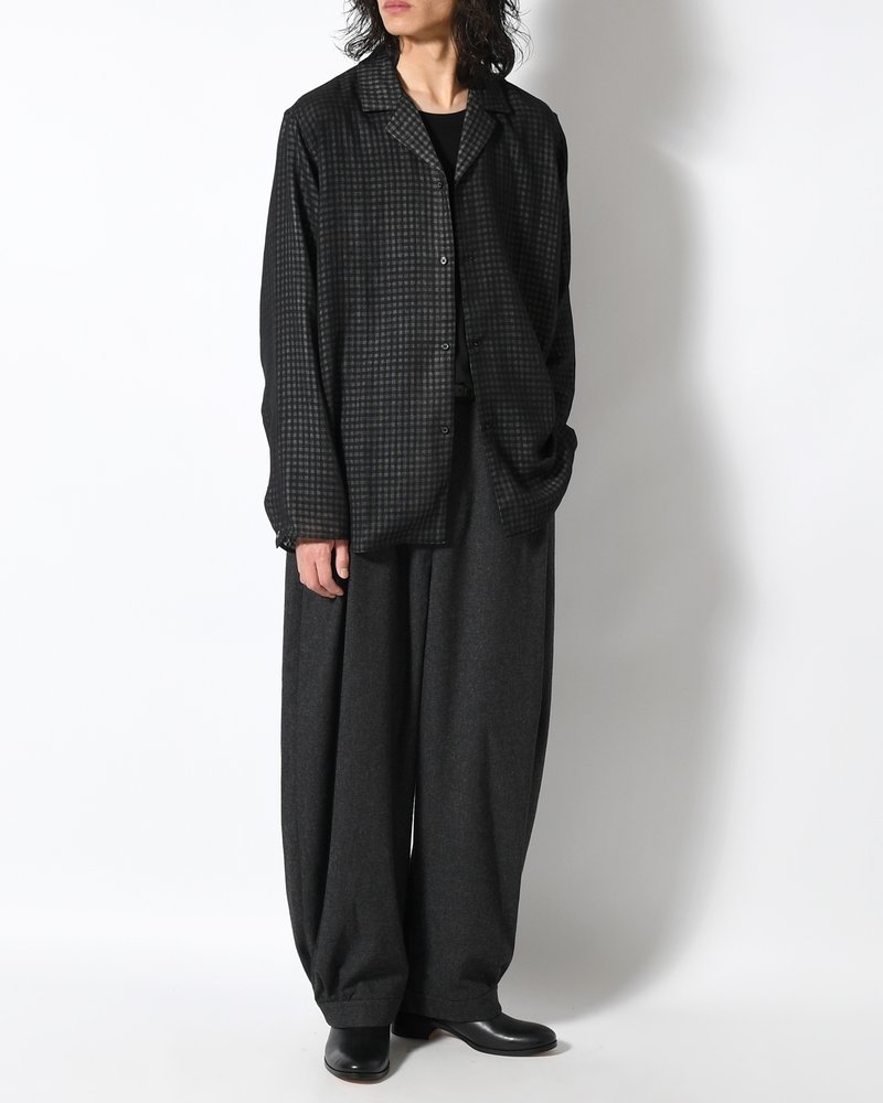 LAPEL SHIRTS Bishu Japan Wool Plaid FAB -GINGHAM CHECK-