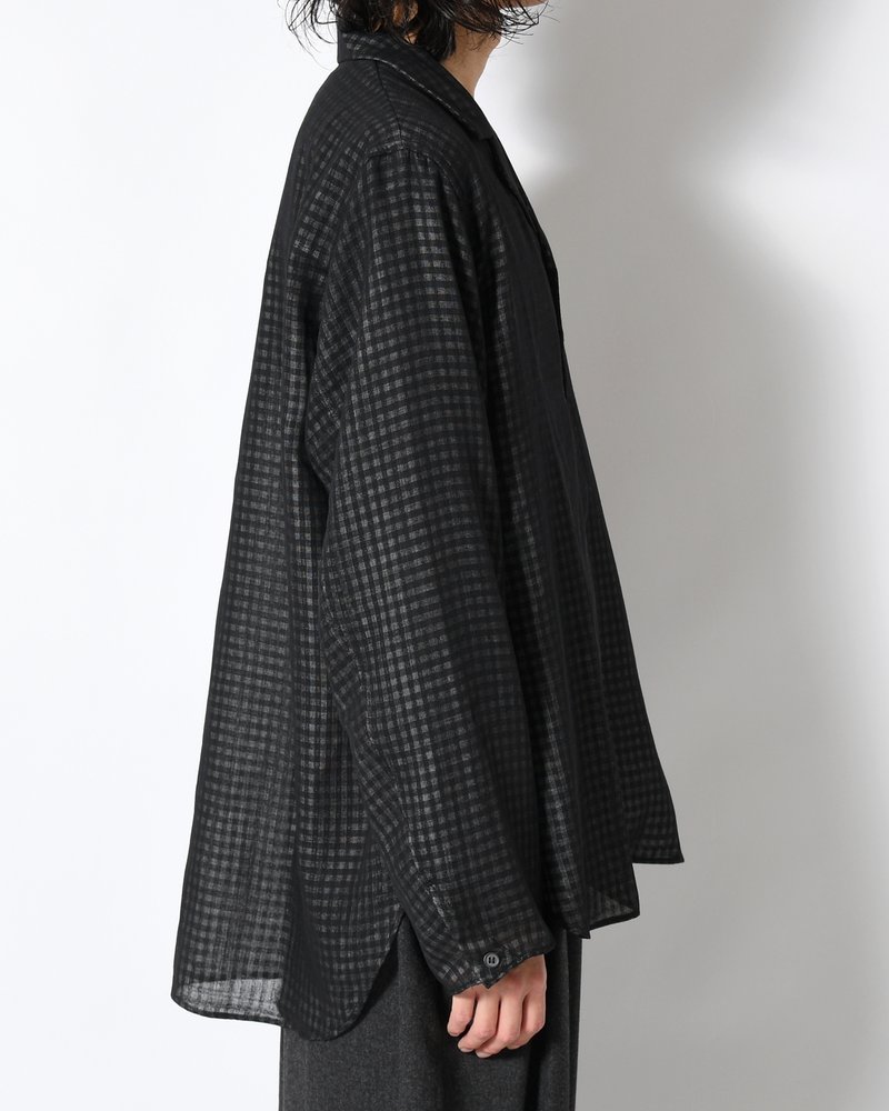 LAPEL SHIRTS Bishu Japan Wool Plaid FAB -GINGHAM CHECK-