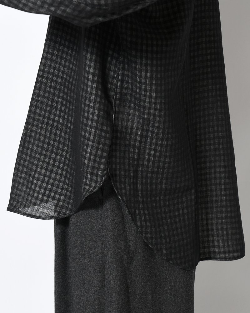 LAPEL SHIRTS Bishu Japan Wool Plaid FAB -GINGHAM CHECK-