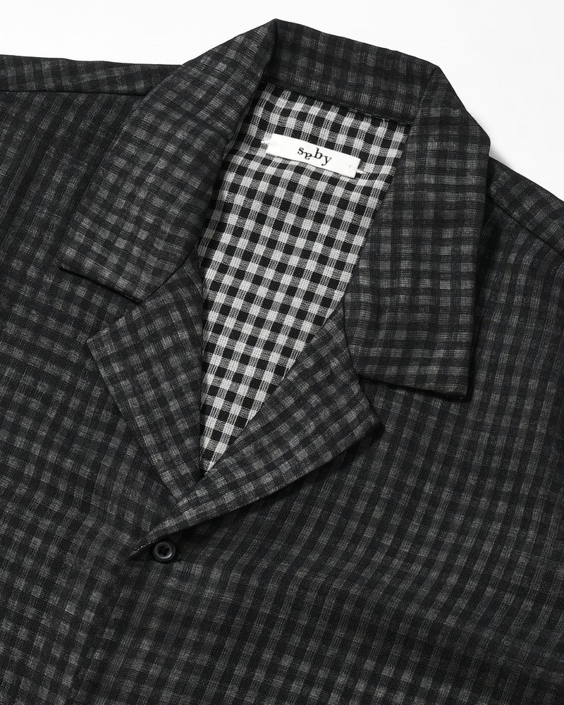 LAPEL SHIRTS Bishu Japan Wool Plaid FAB -GINGHAM CHECK-